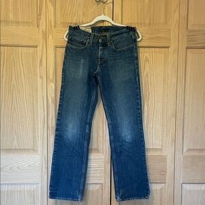 Hollister Men's Straight Jeans - Dark Blue